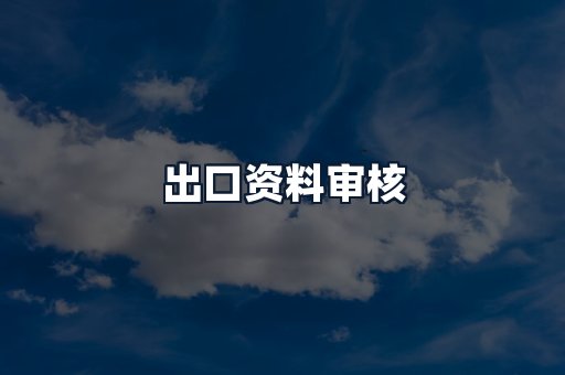 出口资料审核